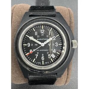 Marathon 34mm Black US Government General Purpose Quartz US Military Watch Rare